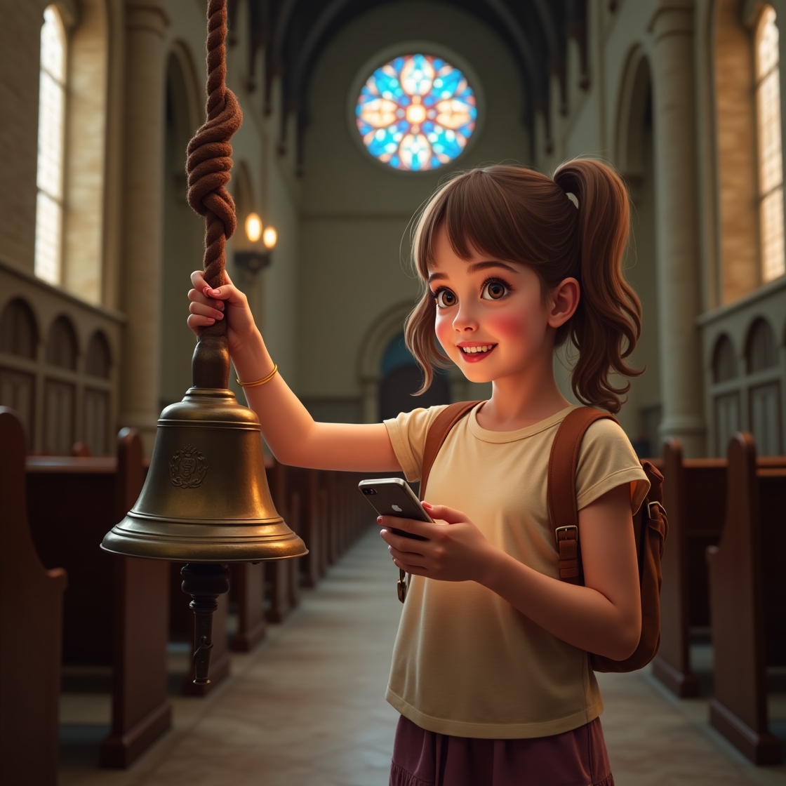 Craftsman working on bell apparatus